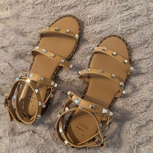 Studded Tan Sandals